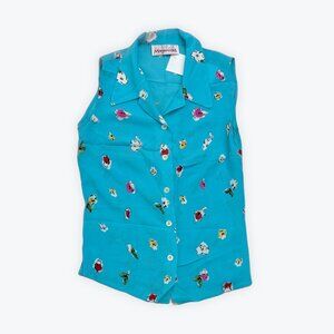 S Vintage Margaret M Flower Top Skirt Set